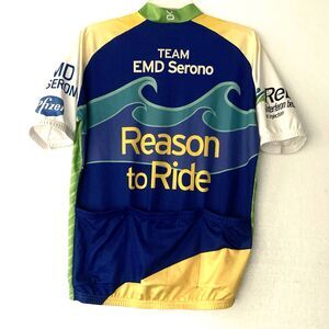 Men’s Cycling Jersey Team EMD Serono L Short Sleeve Vomax Pfizer Zip Shirt